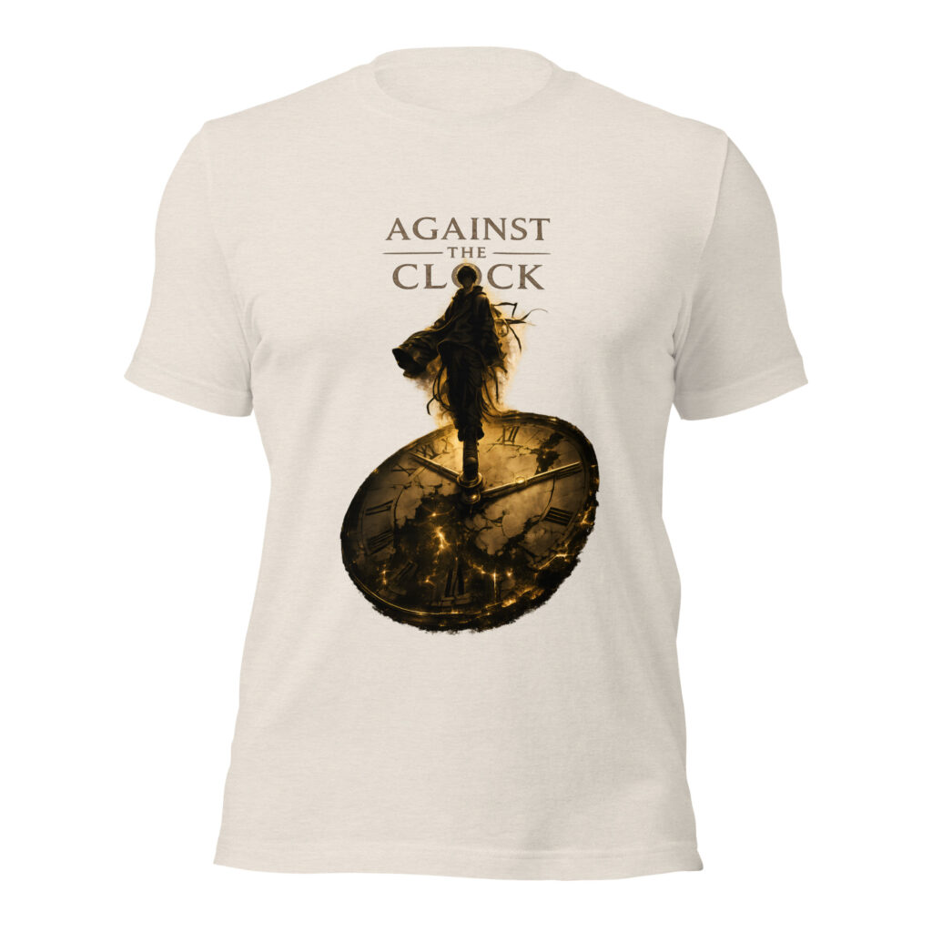Motivational Graphic T-Shirt With Shattered Clock Design