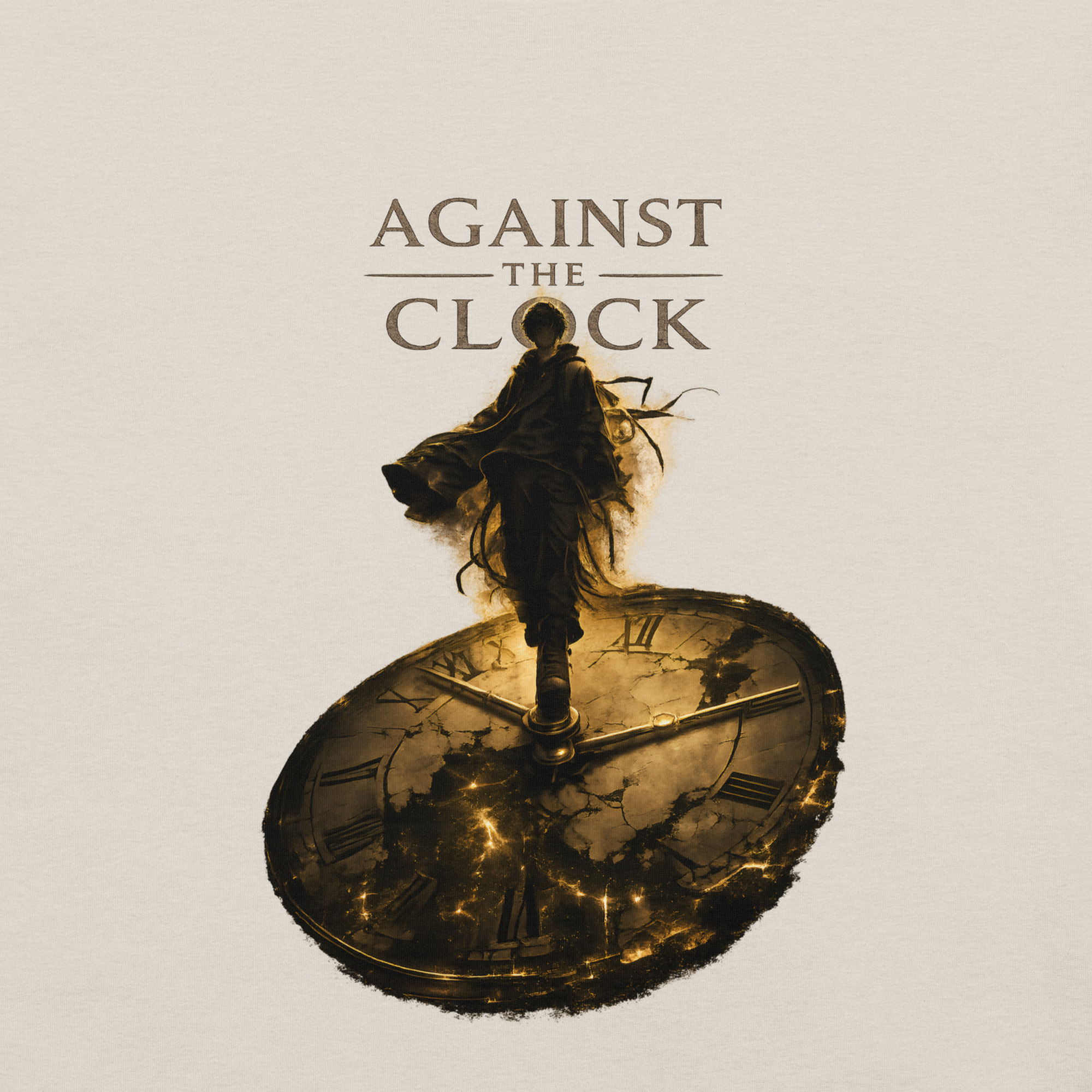 Main Character Graphic Shirt Against The Clock Design